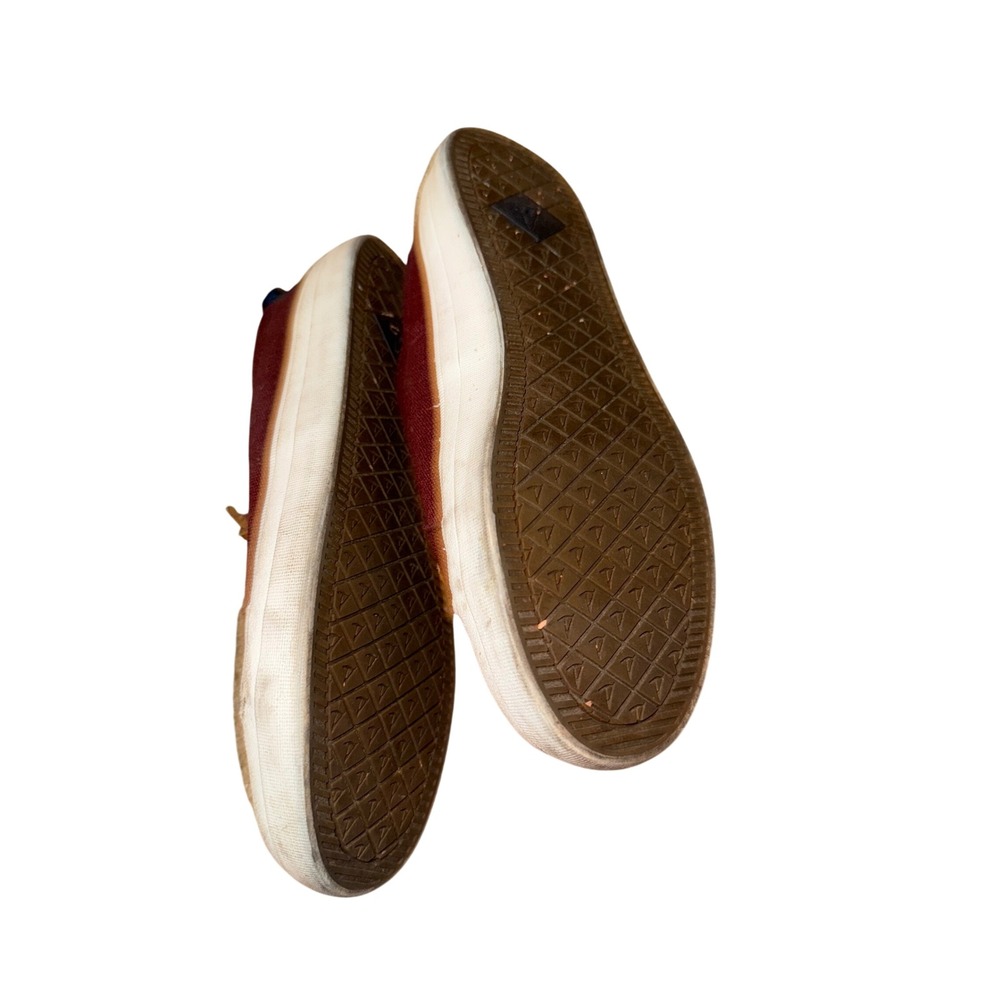 Sperry Crest Vibe Sneakers Burgundy Canvas Coastal Preppy Women's - Picture 5 of 6